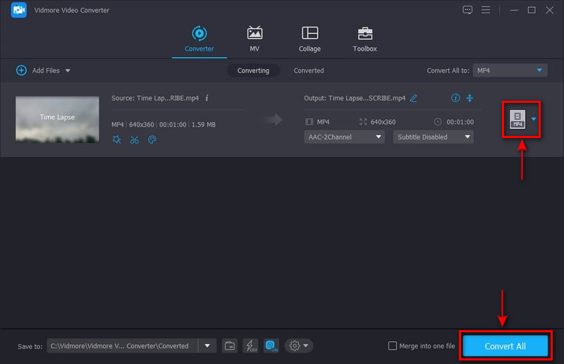 Skaliertes Video speichern