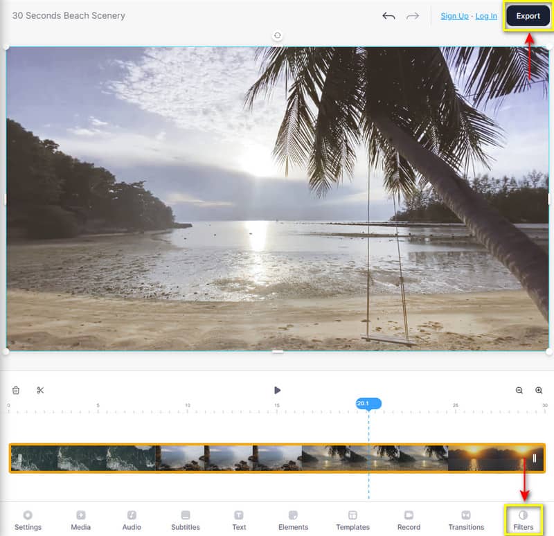 Veedio – Filter zu Video hinzufügen