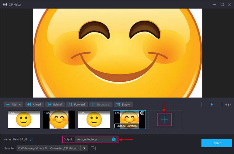 Bilder hinzufügen, um ein GIF-Hintergrundbild zu erstellen