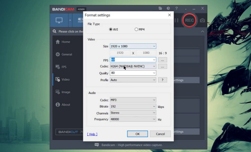 Bandicam‑Aufnahmesoftware