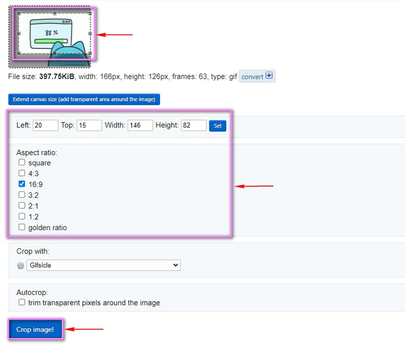 EZGIF GIF zuschneiden