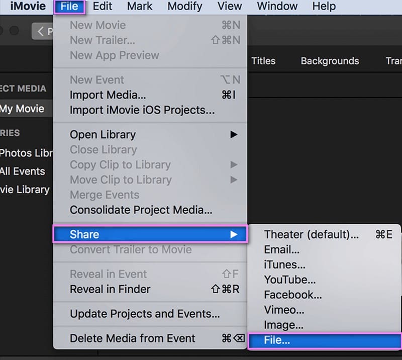 iMovie Mac GIF in MP4 konvertieren