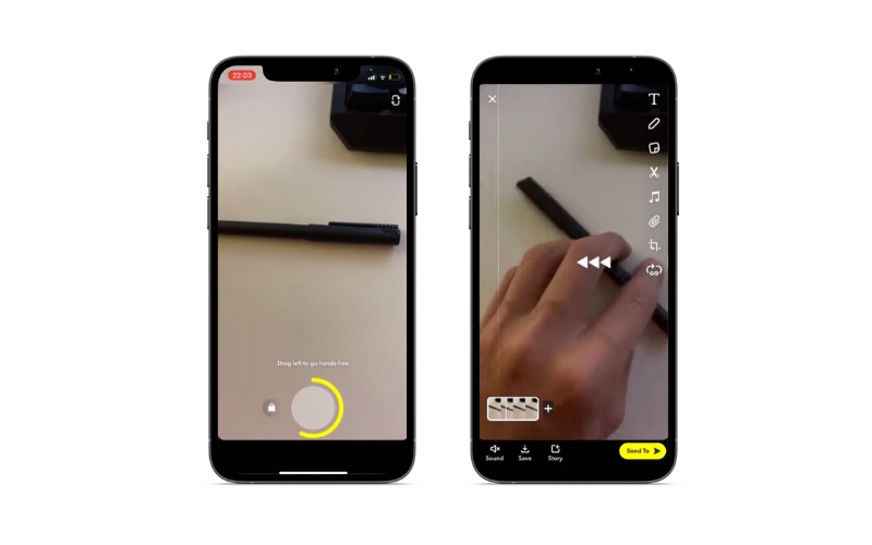Snapchat Video rückwärts
