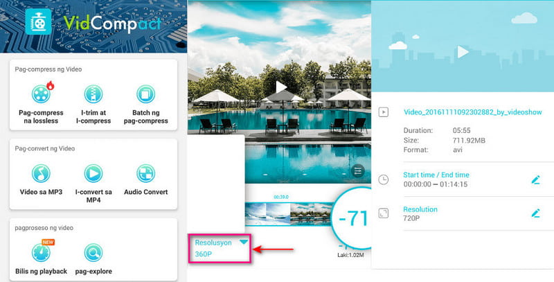 VidCompact – Videoauflösung reduzieren