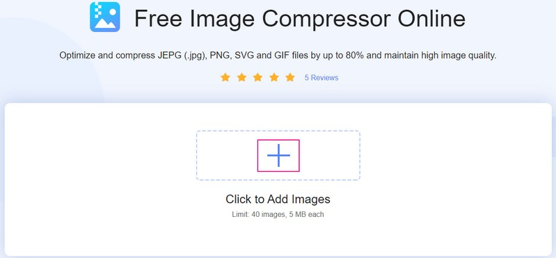 Bild zu Vidmore Free Image Compressor Online hinzufügen