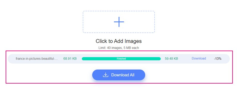 Komprimierte Bilder herunterladen