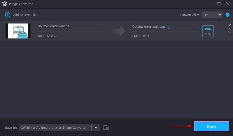 GIF in PNG-Format exportieren
