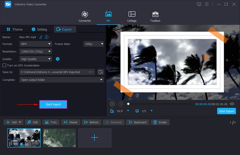 Slideshow exportieren