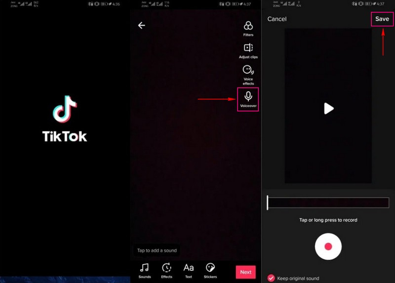 Wie man Voiceover auf TikTok macht