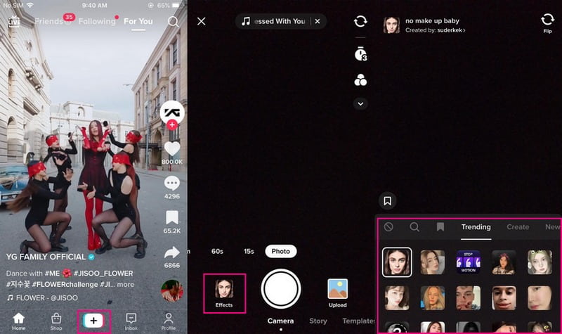 So findest du Filter auf TikTok