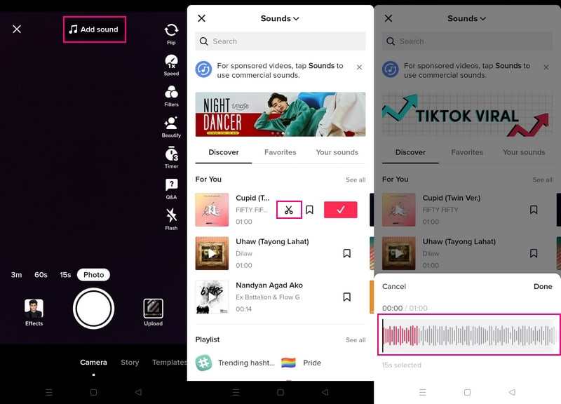 Wie man einen Sound auf TikTok hochlädt