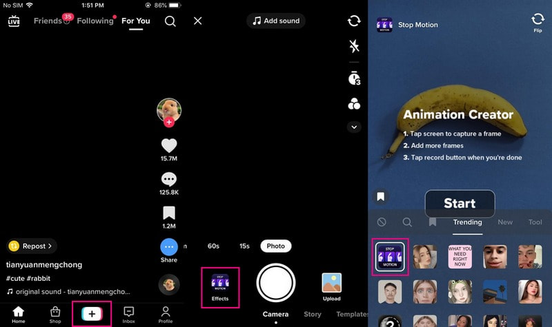 Filter beim Aufnehmen eines Videos in TikTok entfernen