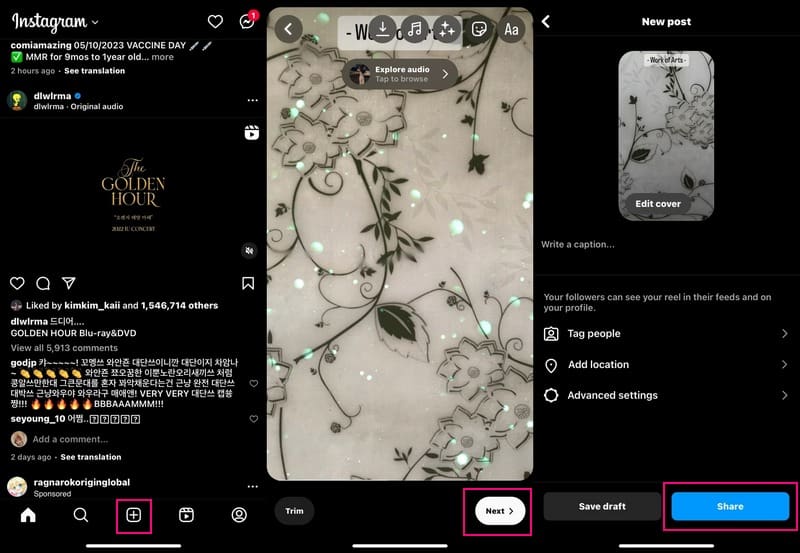 Wie man eine Diashow auf Instagram postet