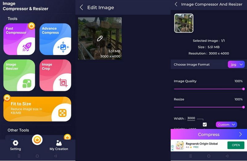Image Compressor Resize PNG‑Kompressor