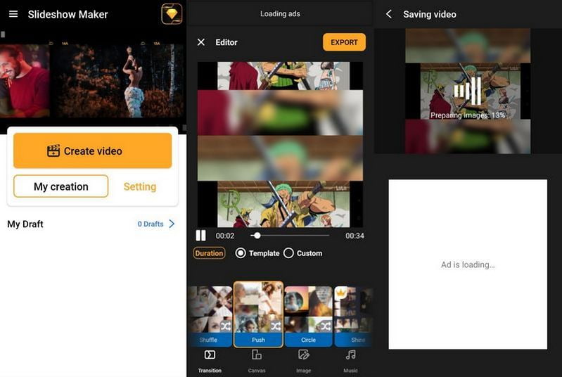Bild-Diashow-App für Mobilgeräte