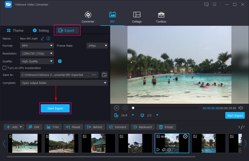 Foto-Video-Diashow speichern