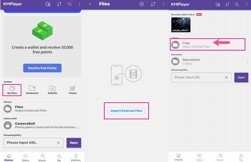 Auf dem iPhone KMPlayer