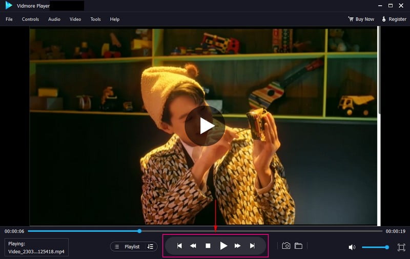 Verwenden Sie die Wiedergabeschaltflächen