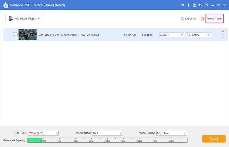 Gehen Sie zu Power Tools