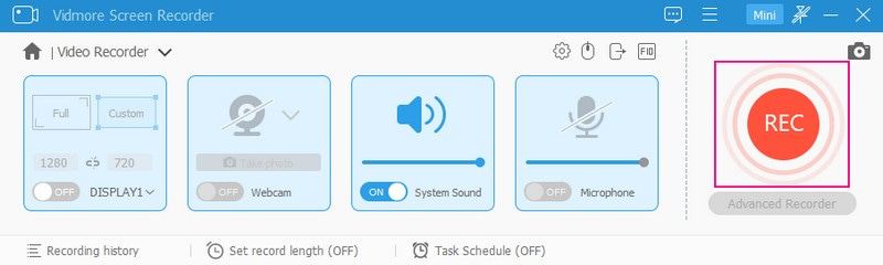 Drücken Sie die in Rot gefärbte REC-Taste