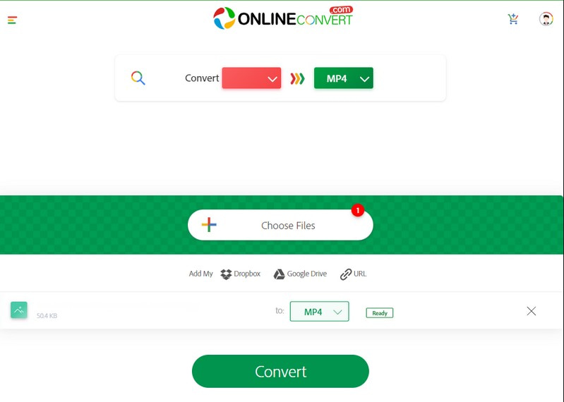 OnlineConvert – kostenloser WFP-Dateikonverter online