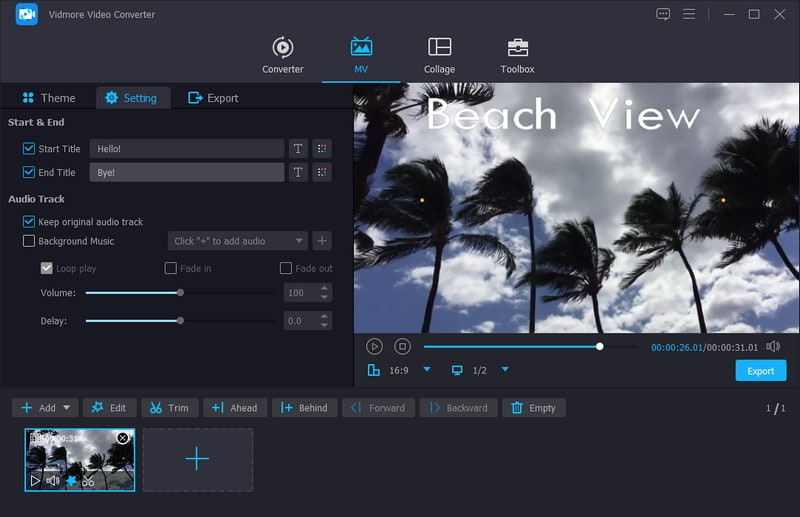 Theme Text Audio hinzufügen