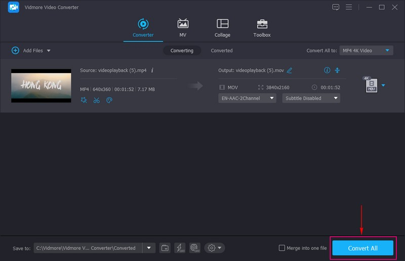 Klicken Sie auf die Schaltfläche „Alles konvertieren“