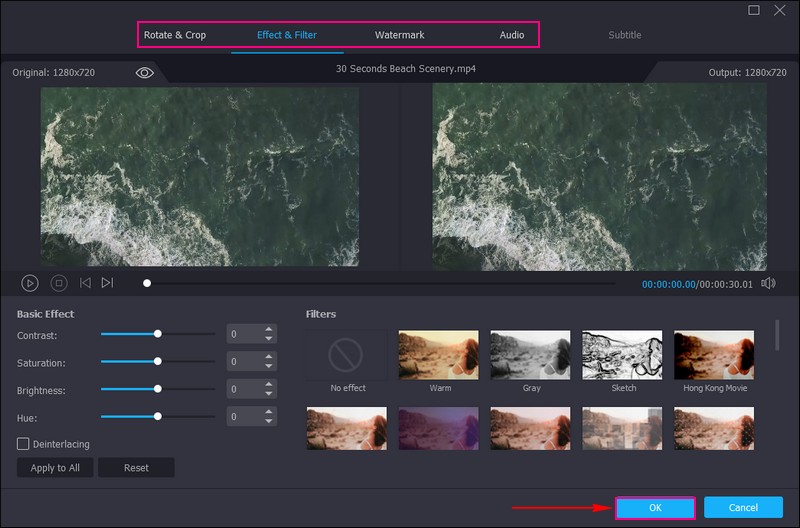 Klicken Sie auf die Schaltfläche Bearbeiten, um verschiedene Bearbeitungsfunktionen zu öffnen