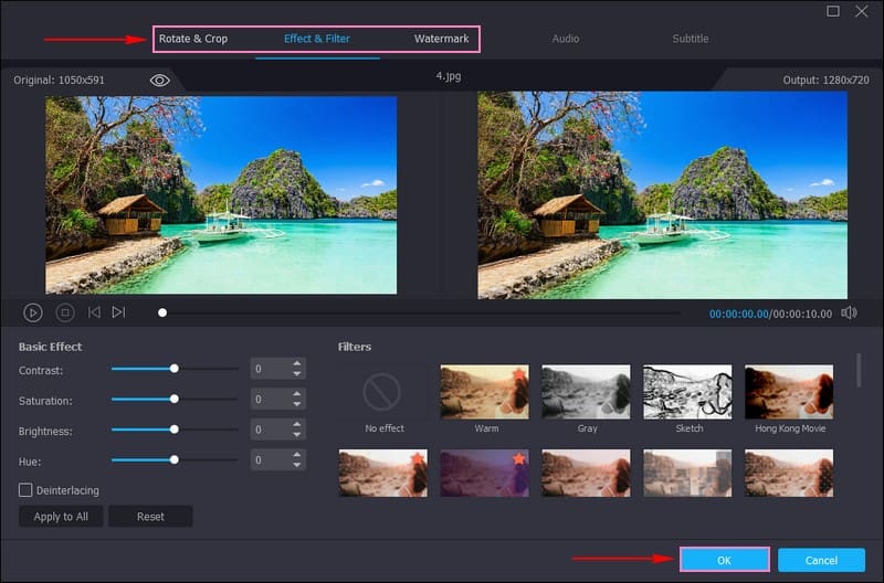 Klicke auf die Zauberstab-Schaltfläche, um dein Werk zu bearbeiten