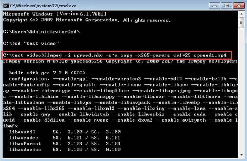 FFMPEG Drohnen‑Videokompressor