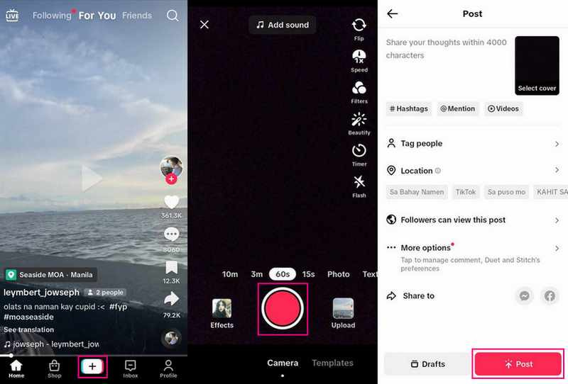Wie man TikTok-Video aufnimmt und erstellt 