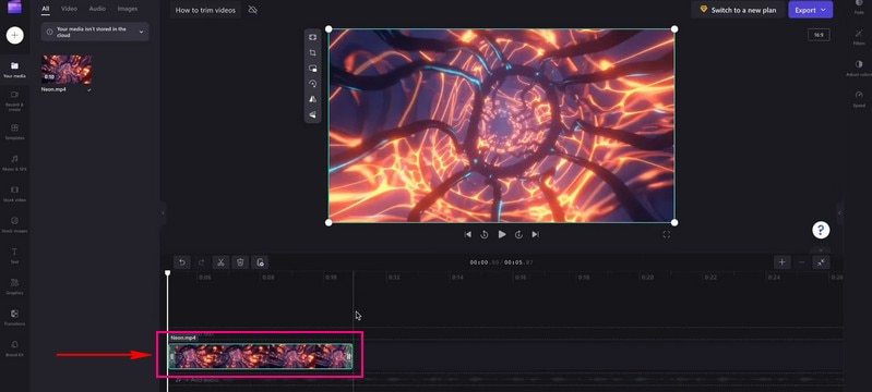 Clipchamp Audio trimmen