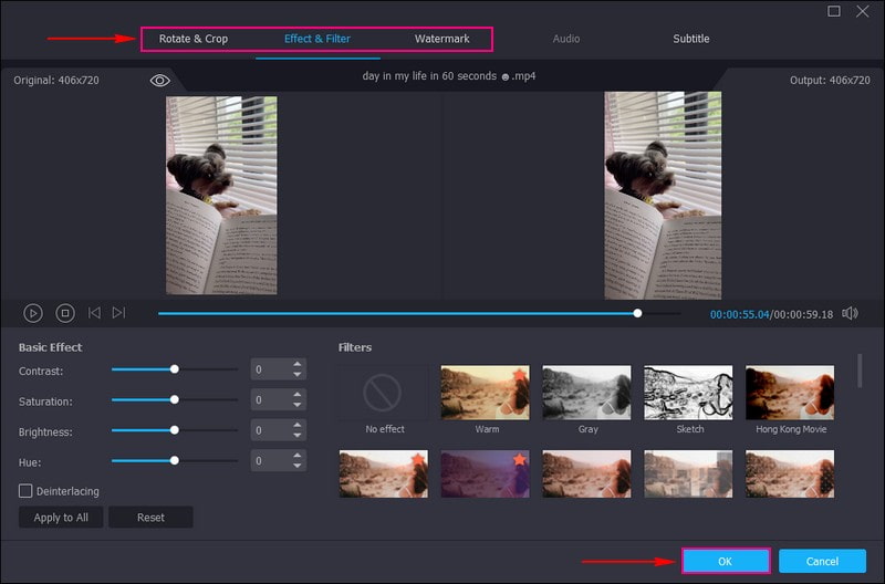 Loop Animation aktivieren und Bearbeitungen vornehmen 
