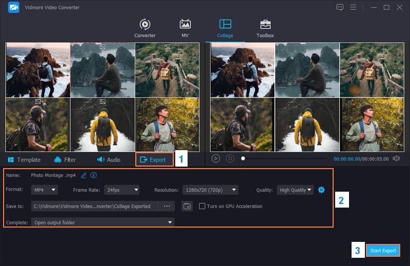 Ihre Fotomontage speichern
