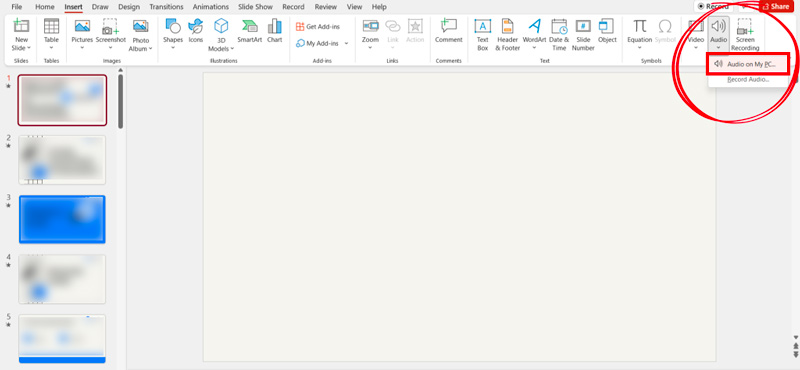 Eine aufgezeichnete Sprachaufnahme zu PowerPoint hinzufügen