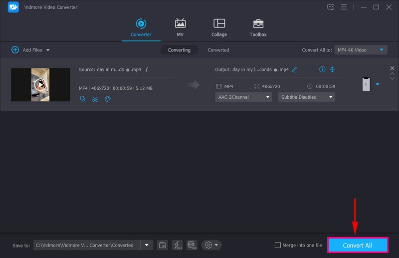 Mit dem Konvertierungsvorgang beginnen