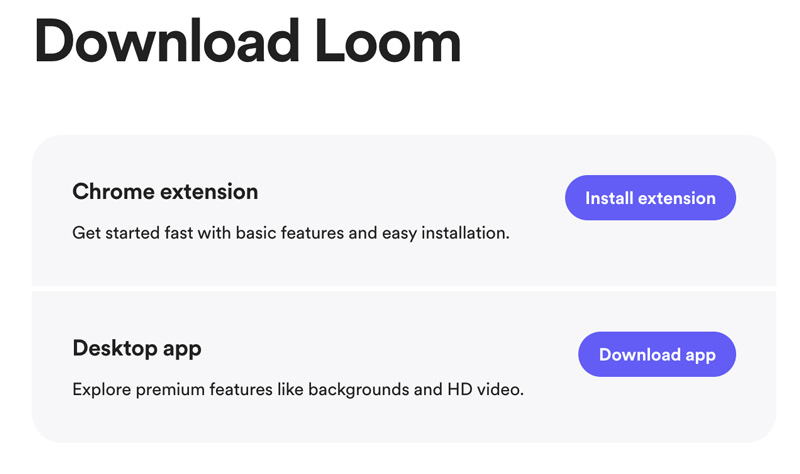 Loom Chrome‑Erweiterung und Desktop‑App herunterladen 