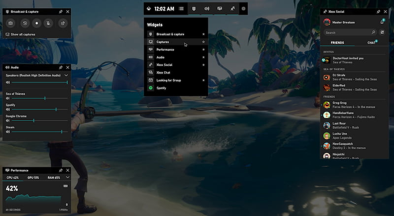 Funktionen der Xbox Game Bar