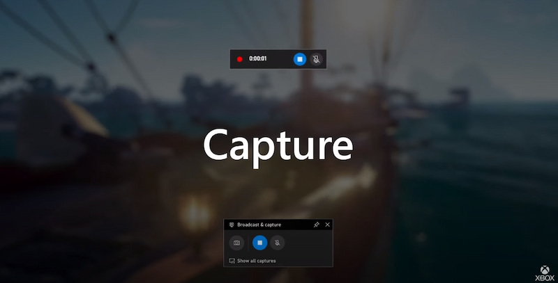 Aufnahme mit der Xbox Game Bar starten