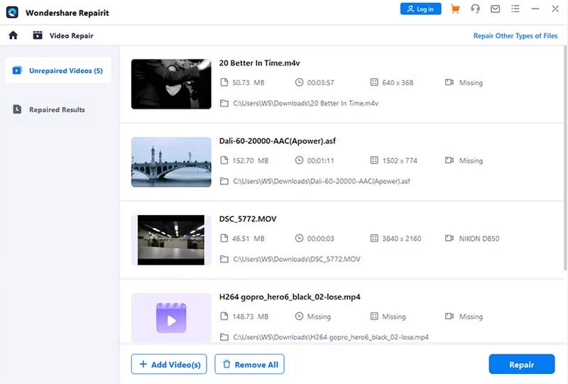 Wondershare Reparieren