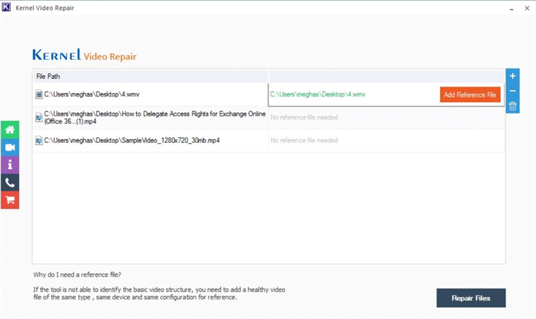Kernel Video Repair Referenzdatei hinzufügen