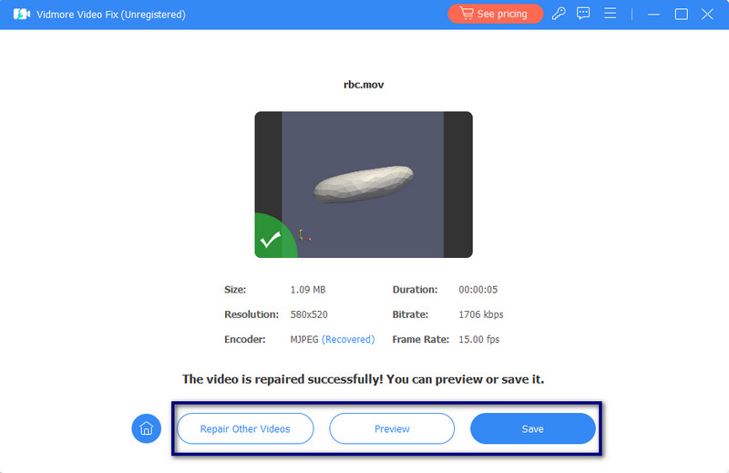 Videodatei prüfen oder speichern