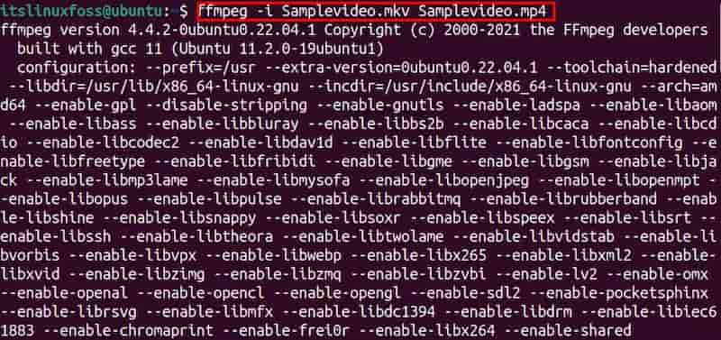 FFmpeg-Schnittstelle