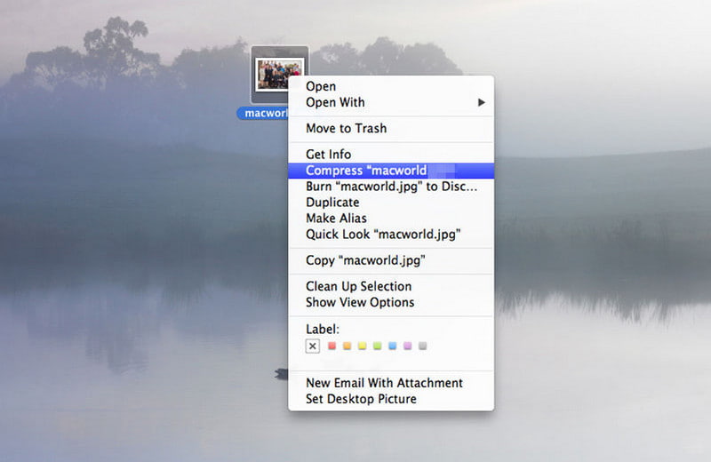 Finder Right Click Compress File Name
