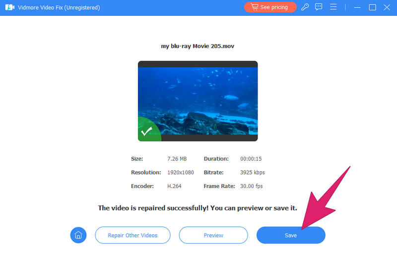 Video reparieren – Dateien speichern