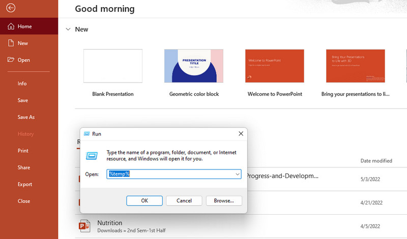 PPT temporäre Dateien löschen