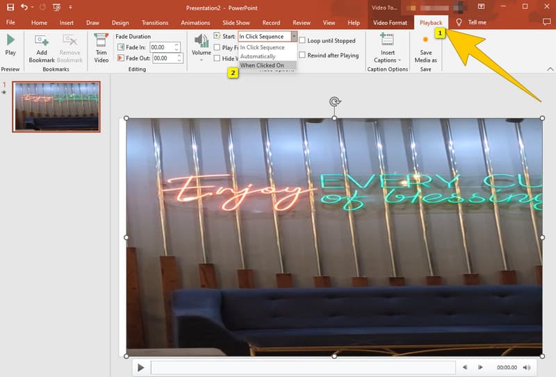 PPT automatische/manuelle Wiedergabe einstellen