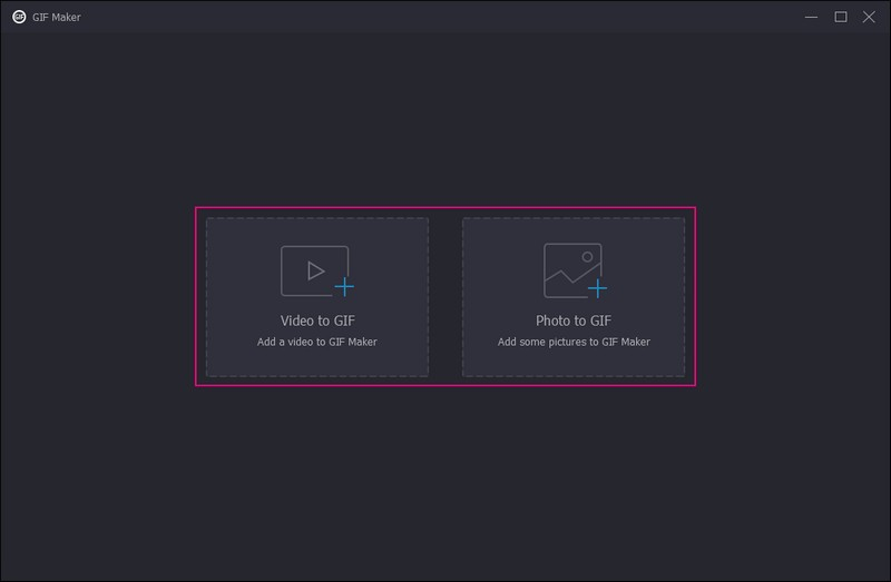 „Video to GIF“ oder „Photo to GIF“ auswählen
