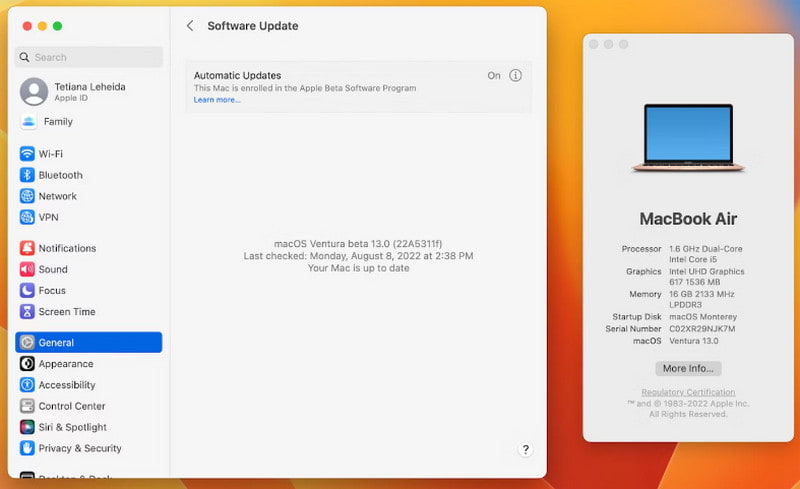 Mac-Software aktualisieren – Ton funktioniert auf dem Mac nicht