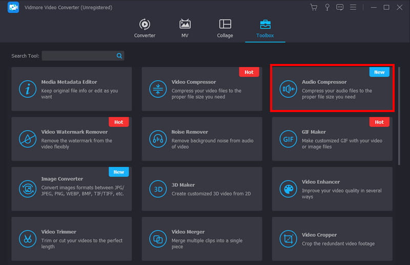 Vidmore Video Converter Audio-Kompressor Upload